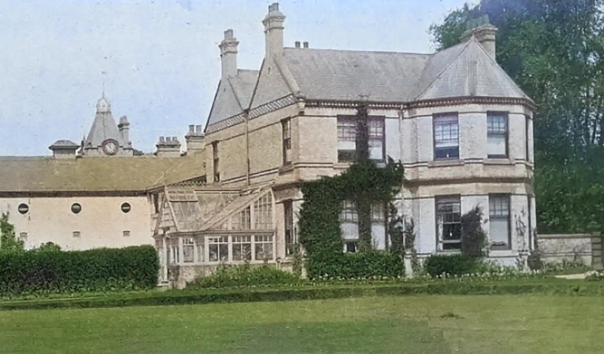 Harraton House 1904 colourised